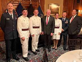 Cadets Meet SECAF Kendall ’71