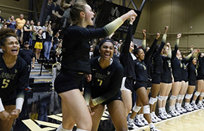 Volleyball Sweeps Navy In Star Match